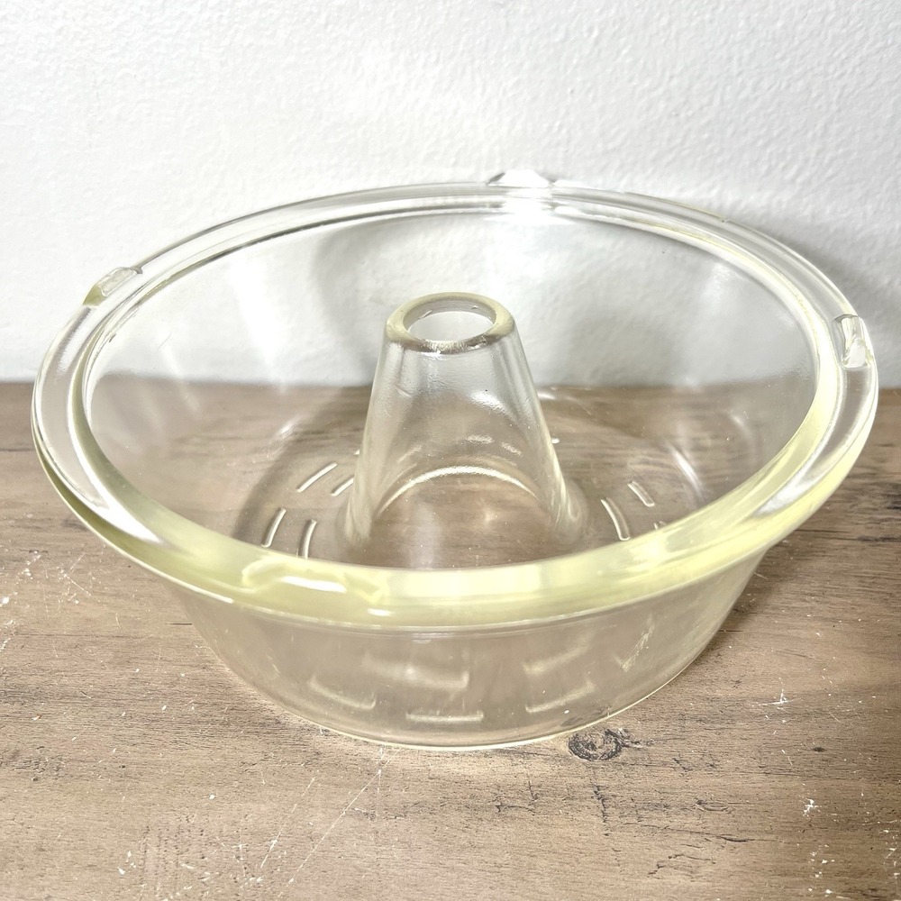 Vintage Glasbake Clear Glass Angel Food Tube Pan INSERT 9.5" Replacement‎